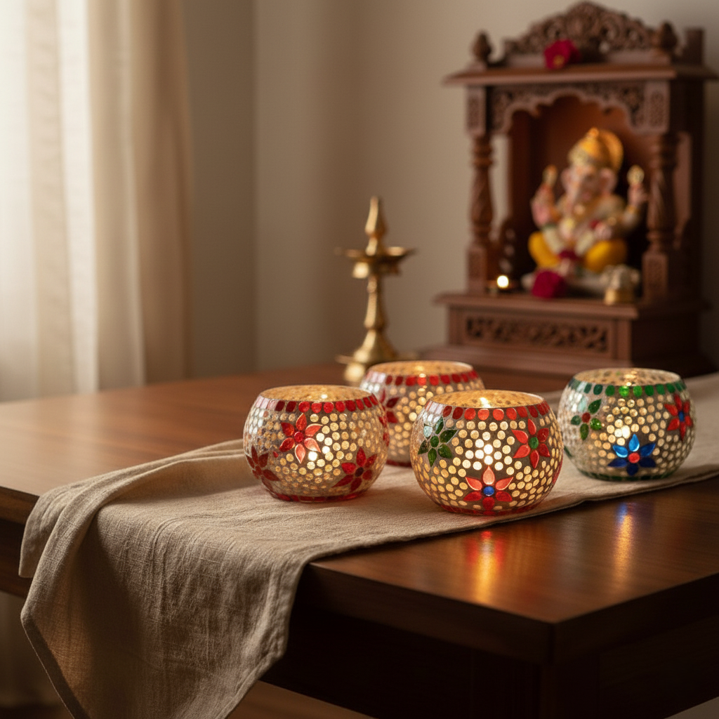 Mosaic Tea Light Holders