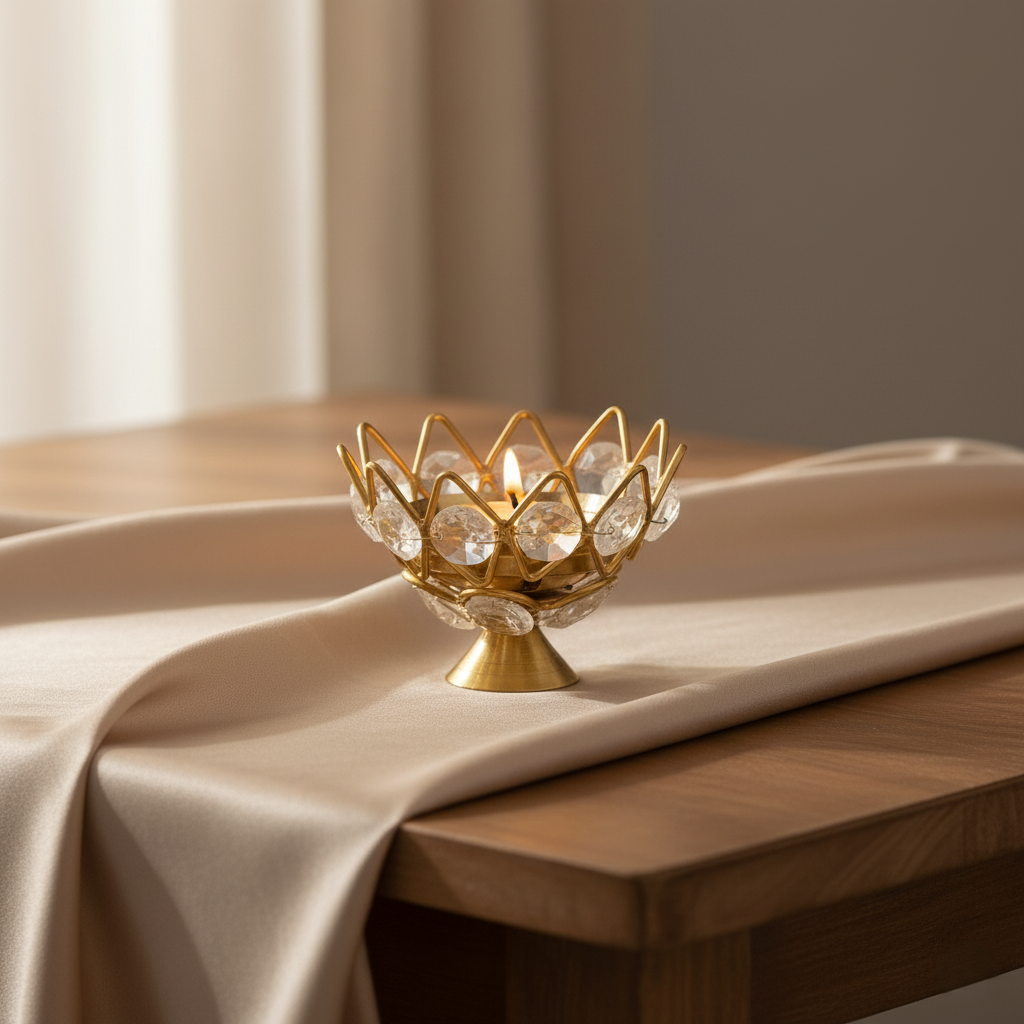 Lotus Crystal Tea Light Holders