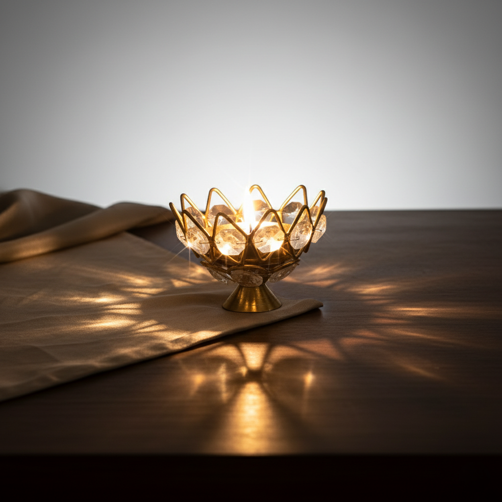 Lotus Crystal Tea Light Holders