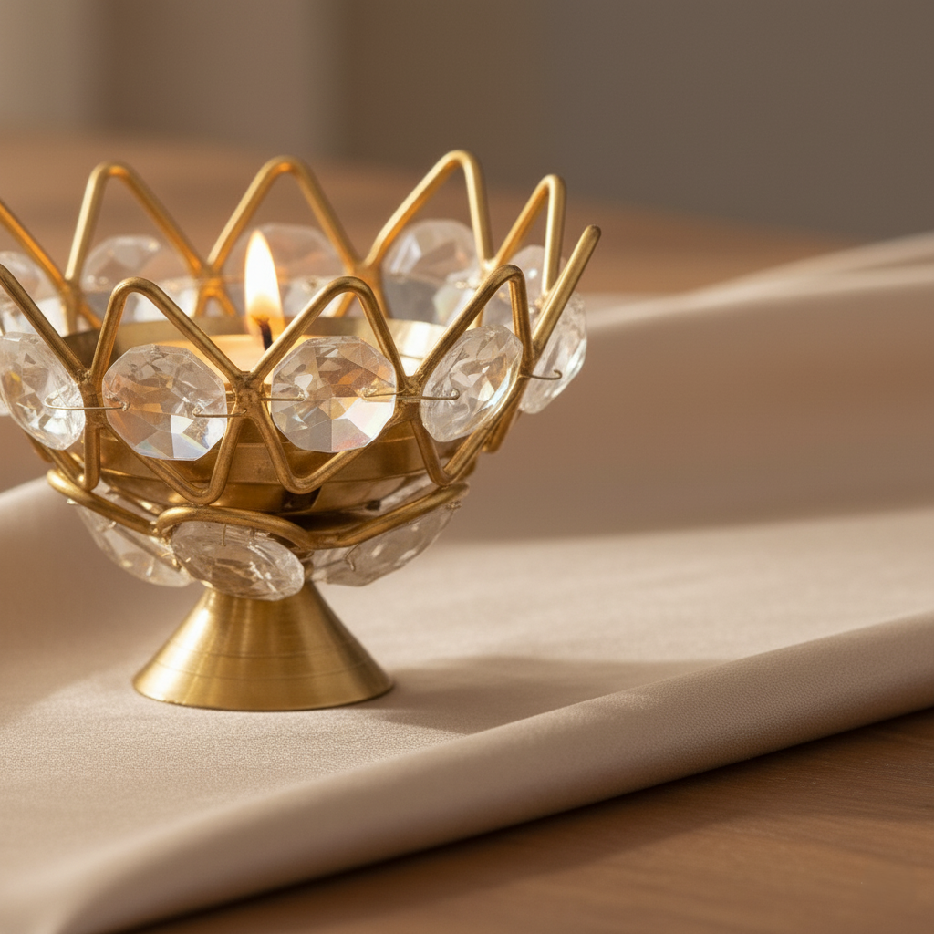 Lotus Crystal Tea Light Holders