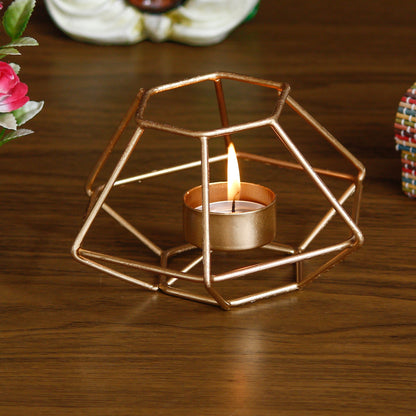Geometric Gold T-Light Votive