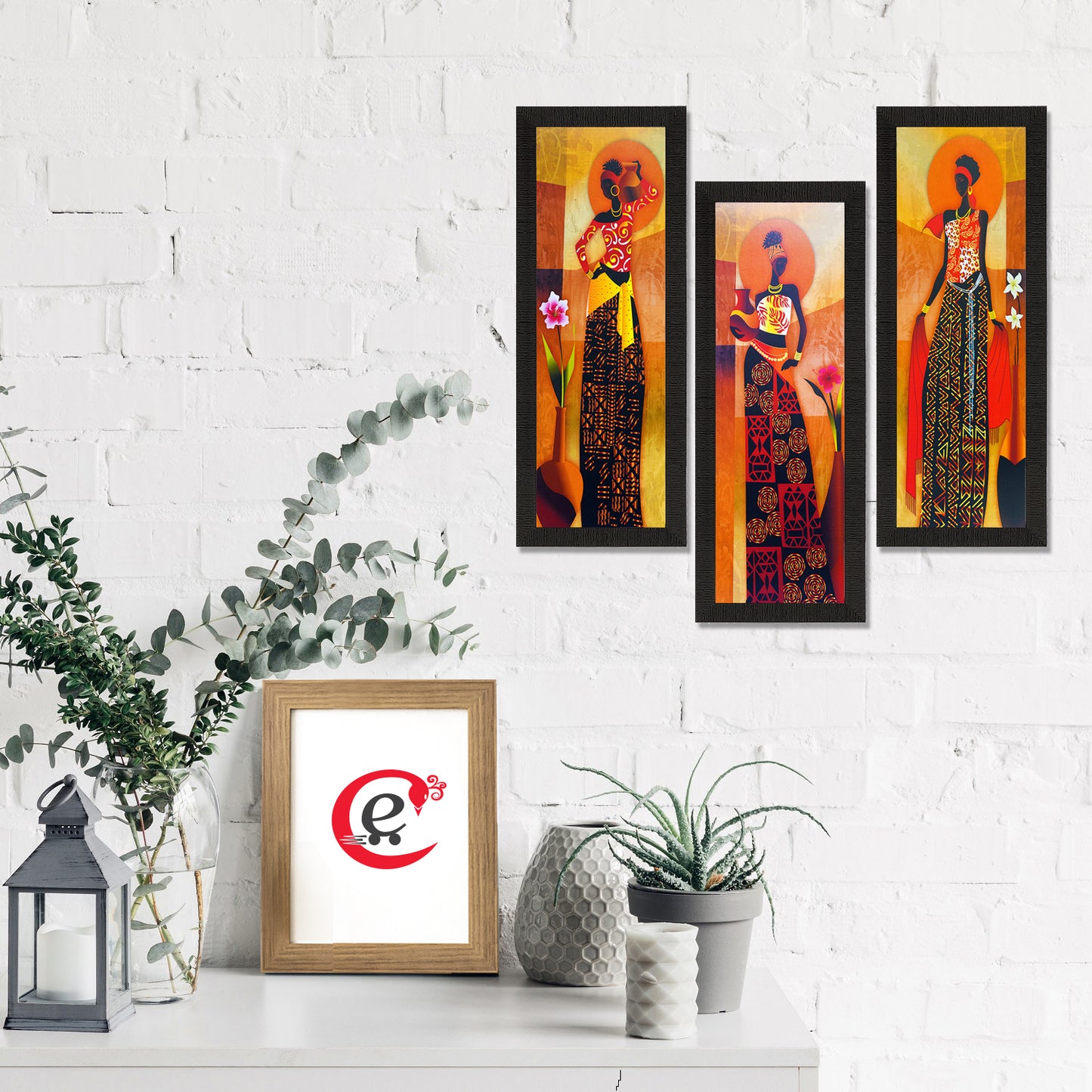 Tribal Village UV Art Paintings