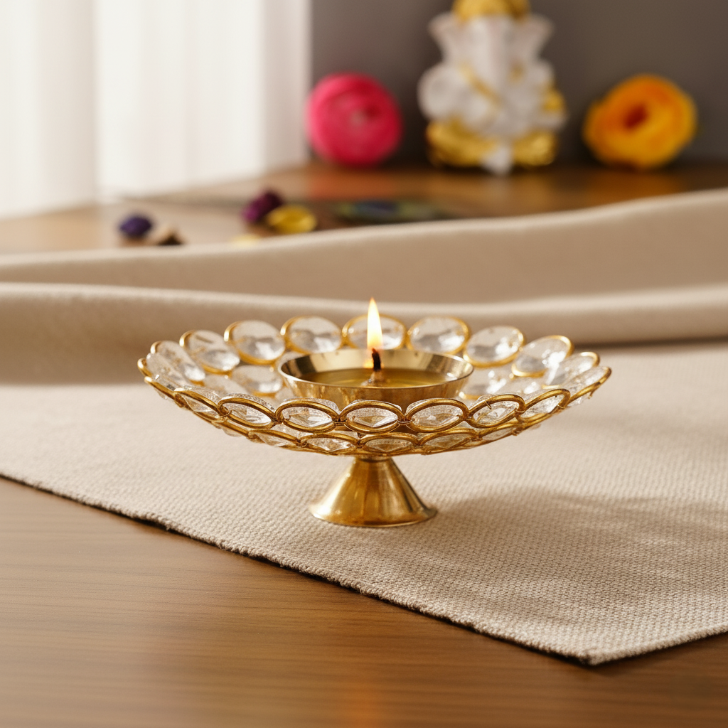 Auraevo Crystal Tea Light Holder