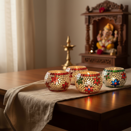 Mosaic Tea Light Holders