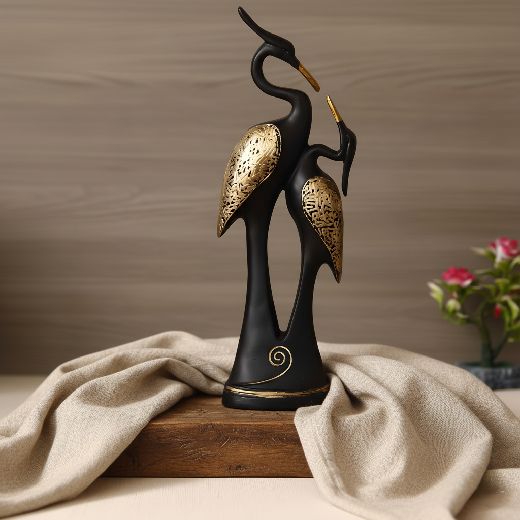 "Eternal Embrace" Swan Couple Showpiece