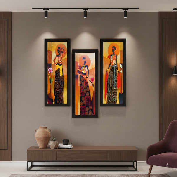 Tribal Village UV Art Paintings