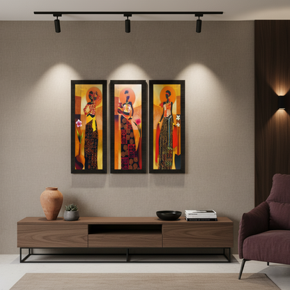 Tribal Village UV Art Paintings