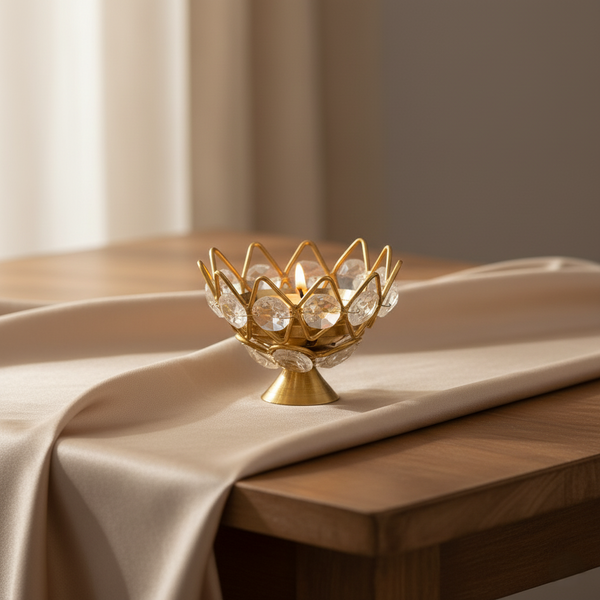 Lotus Crystal Tea Light Holders