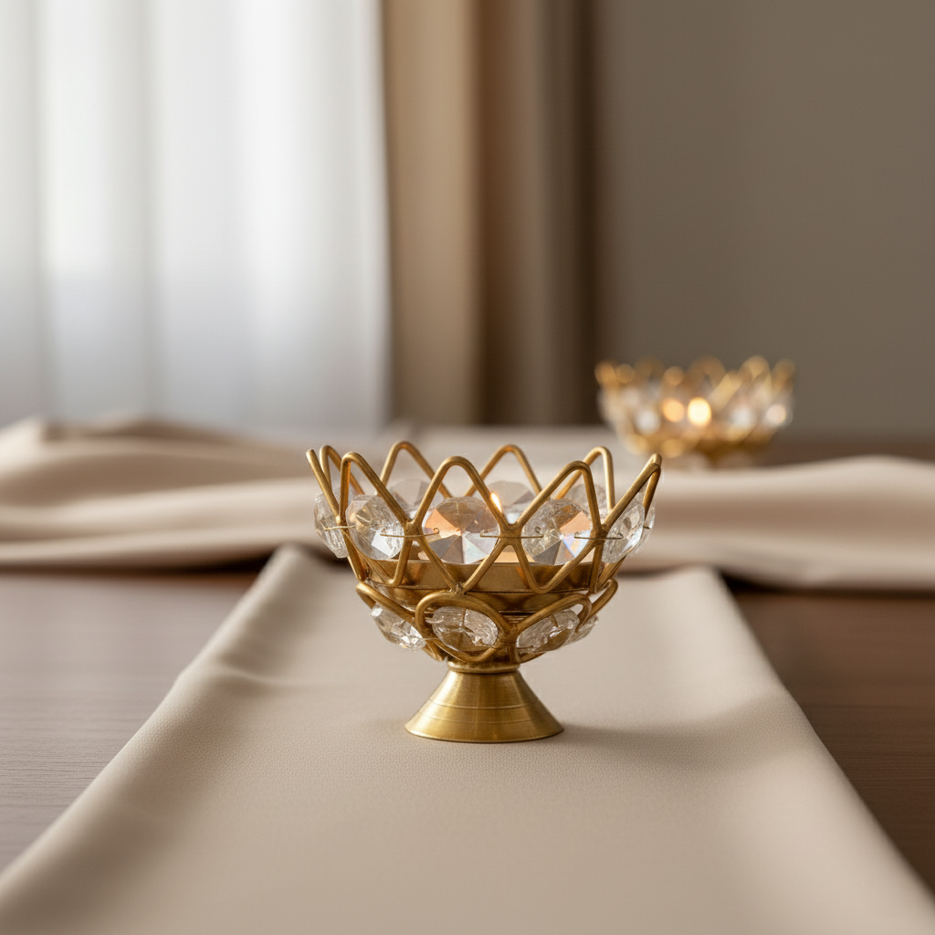 Lotus Crystal Tea Light Holders