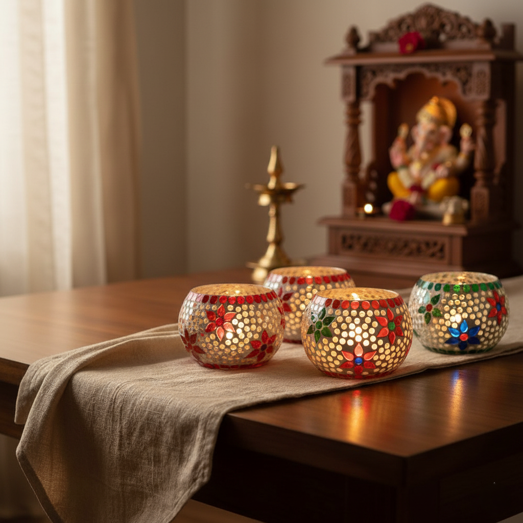 Mosaic Tea Light Holders