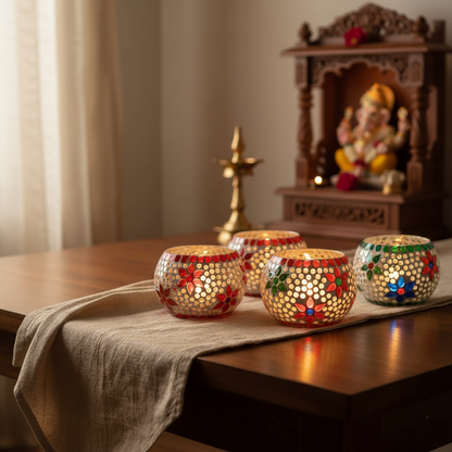 Mosaic Tea Light Holders