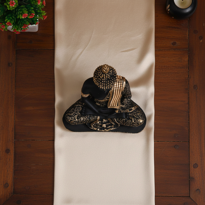 eCraftIndia Black and Golden Meditating Lord Buddha Handcrafted Decorative Showpiece